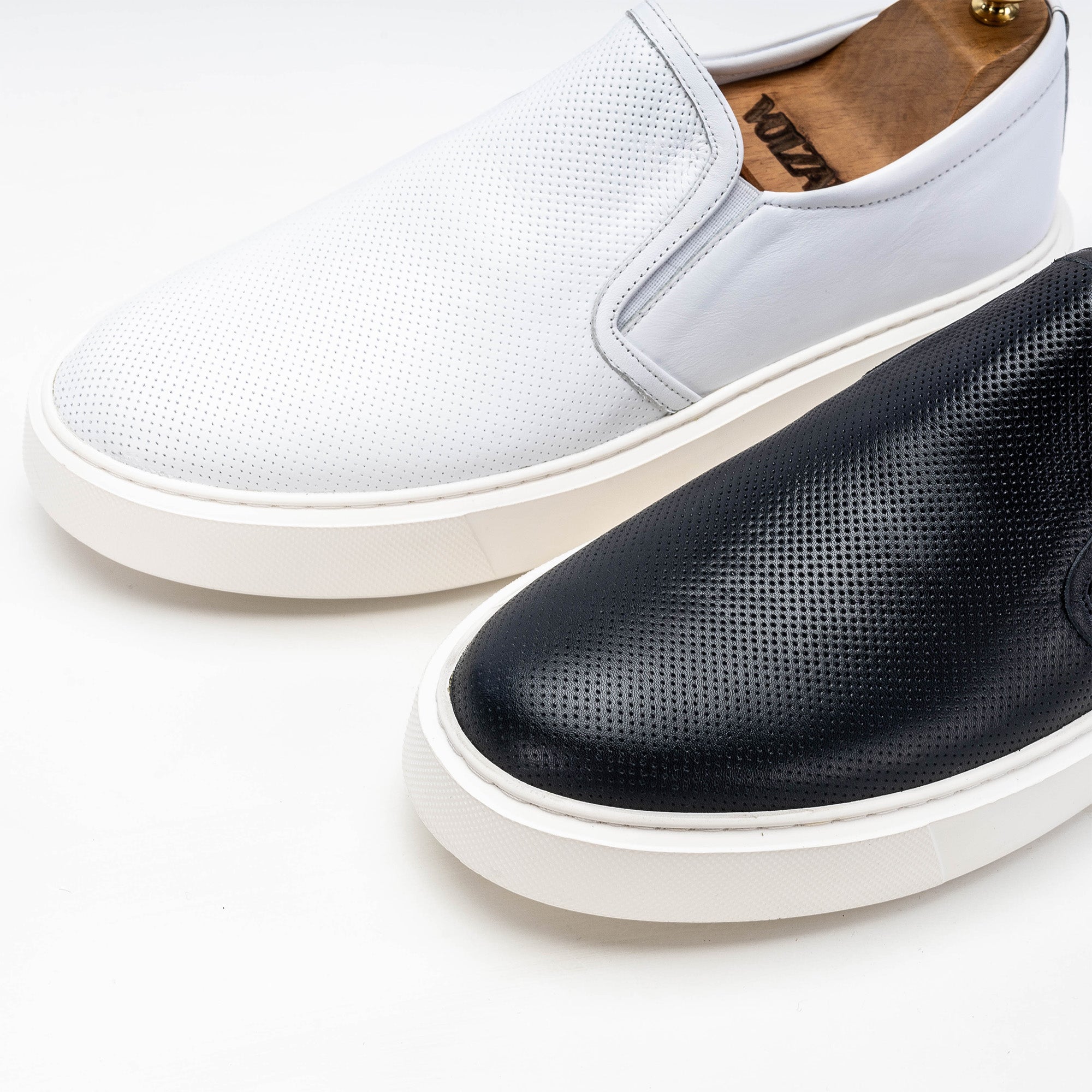 Volzak 6035 Black Leather Sneakers