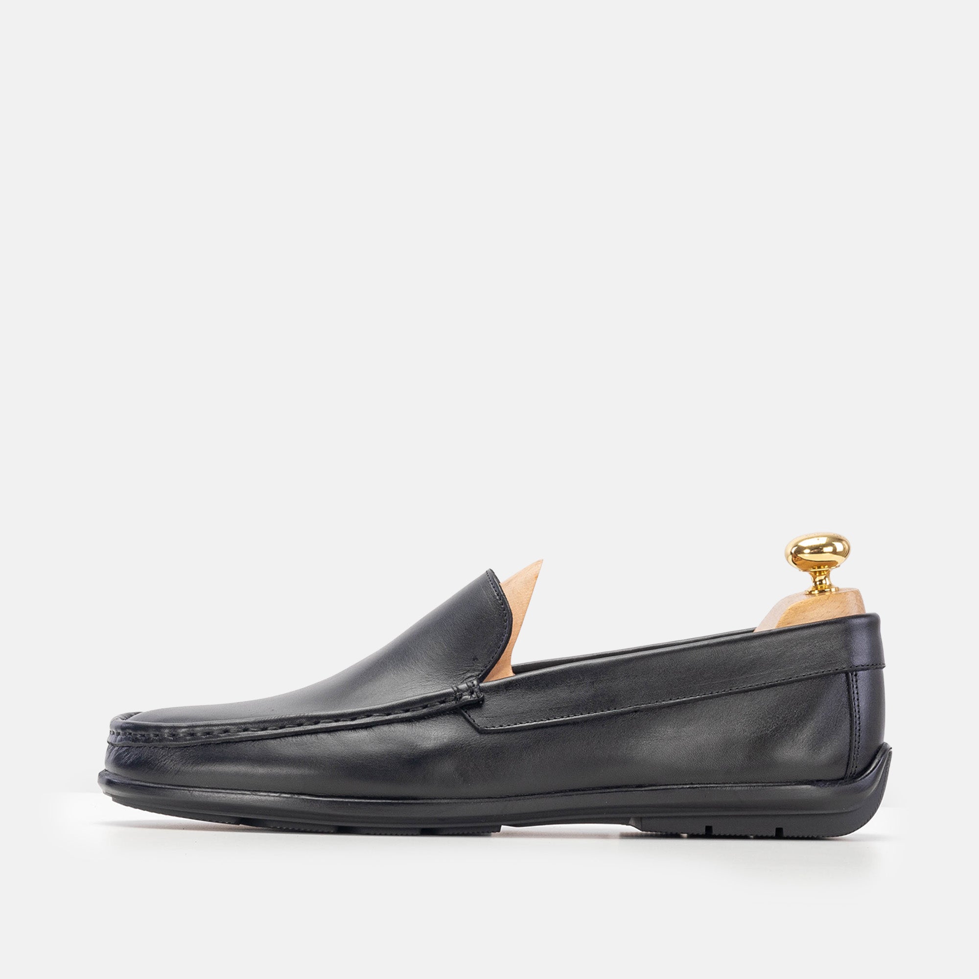 Volzak 5224 Mocassin en cuir noir