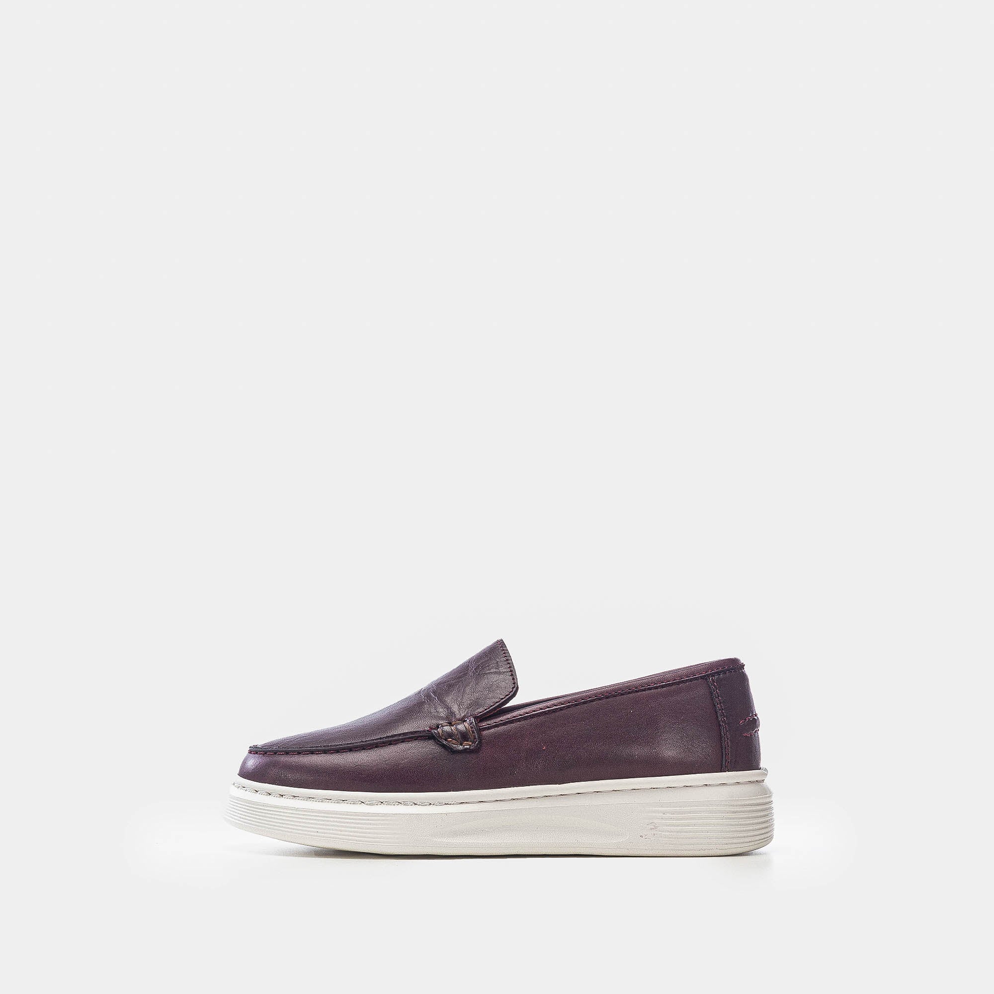 Volzak 401 Basket enfant en cuir Bordeaux