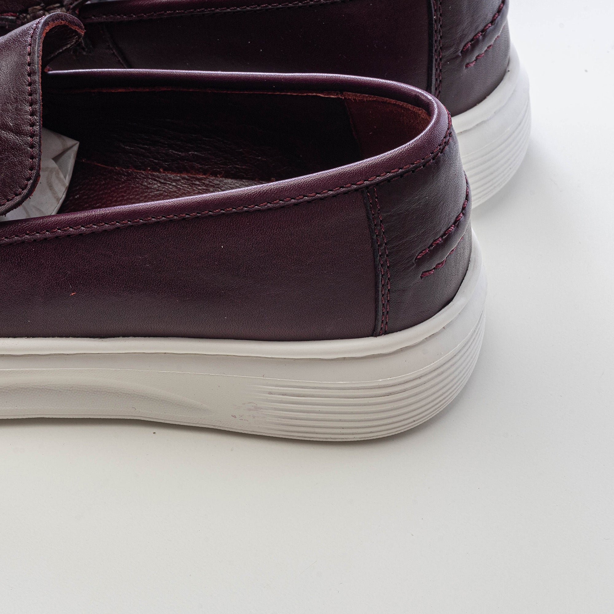 Volzak 401 Basket enfant en cuir Bordeaux