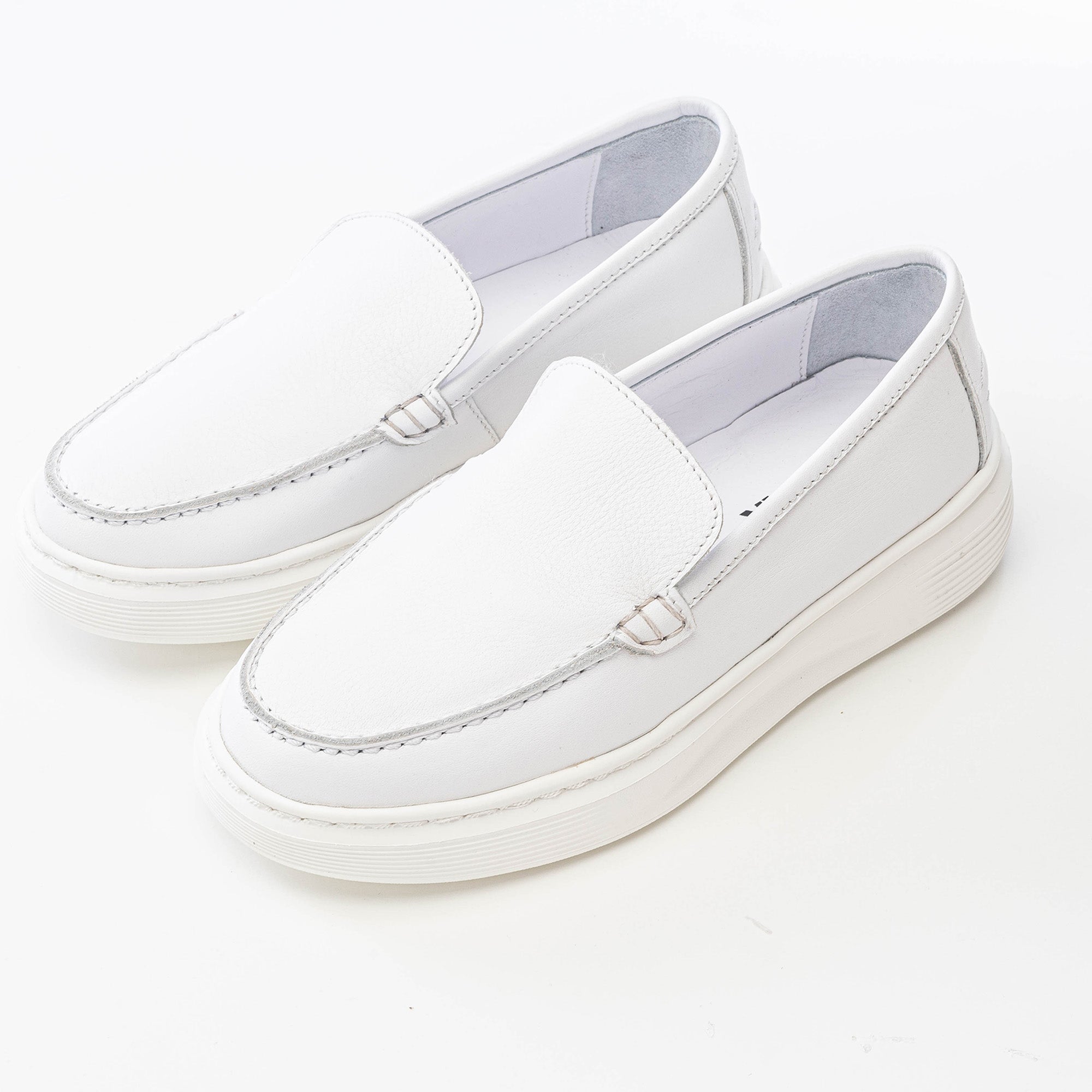 Volzak 401 Basket enfant en cuir Blanc