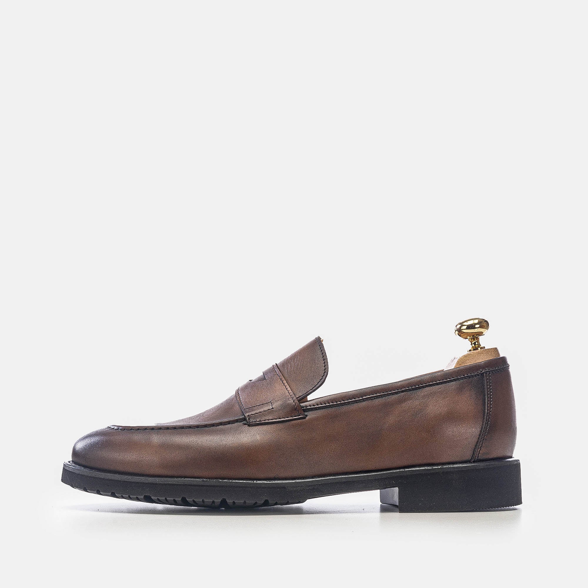 Volzak 5158 chaussure cuir marron vintage