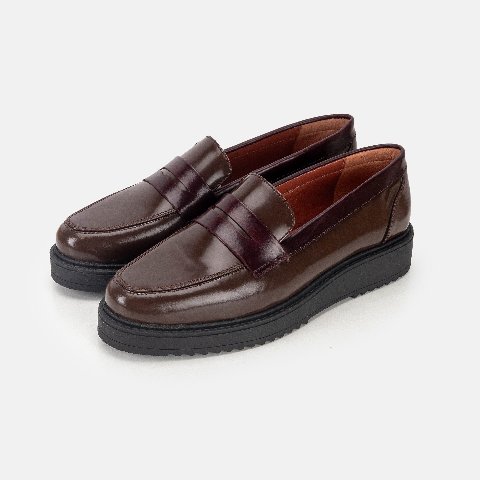 Volzak 0727 Chaussure en cuir Marron Vernis