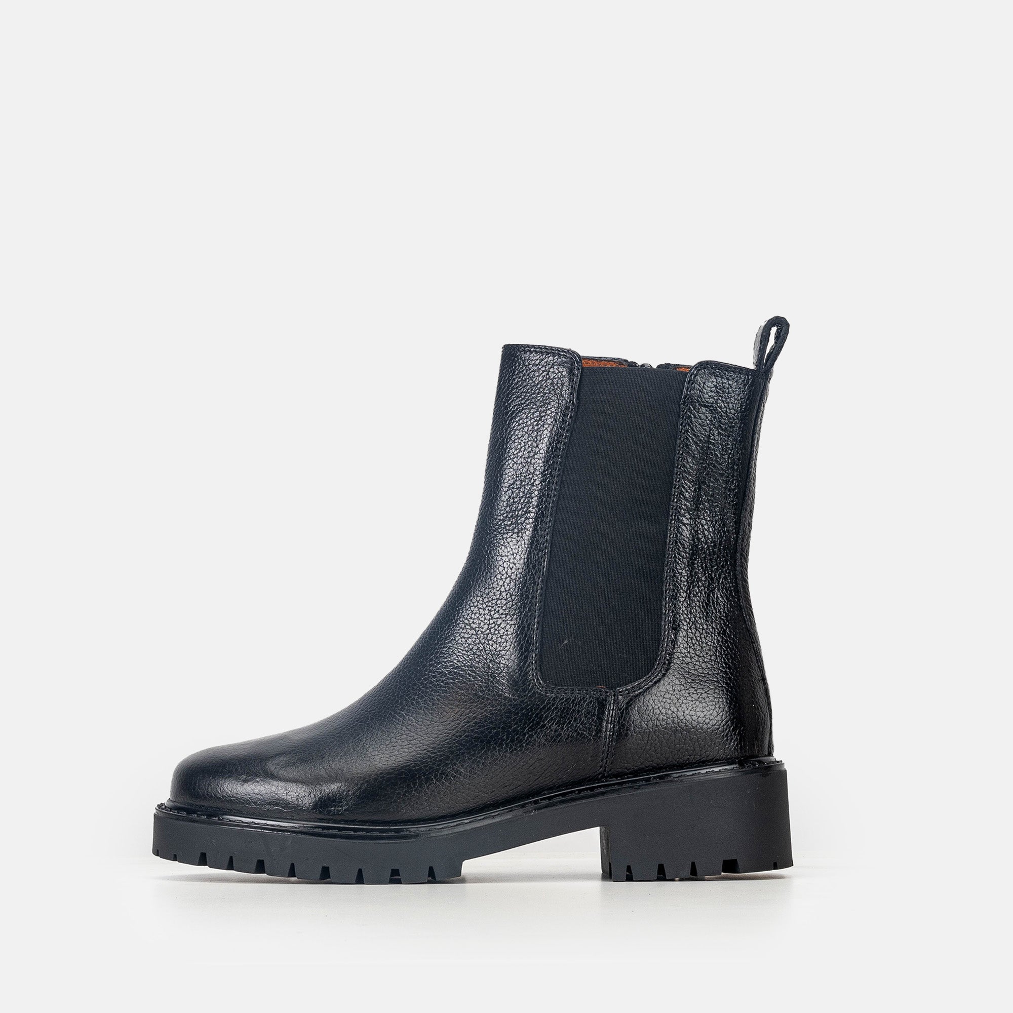 Volzak 7301 Bottine en cuir Noir Grainé