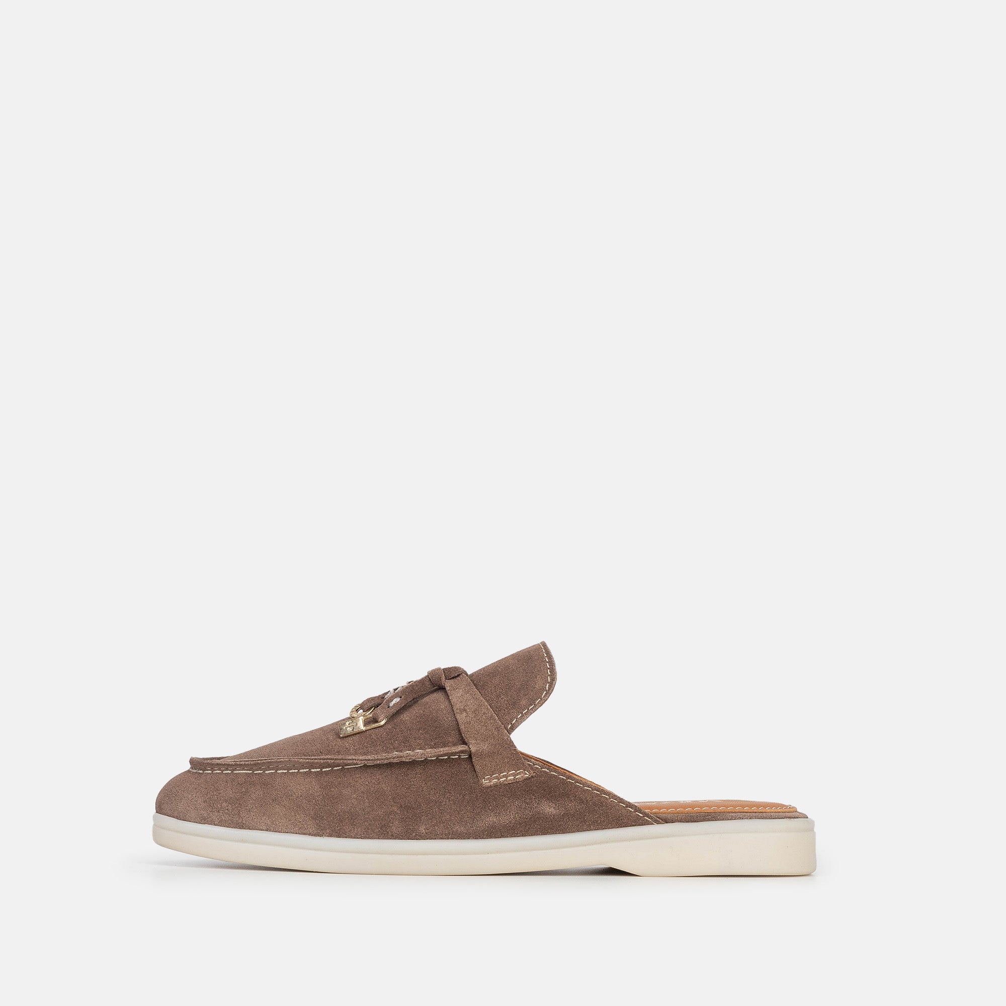 Volzak 0777 Mule en daim Taupe