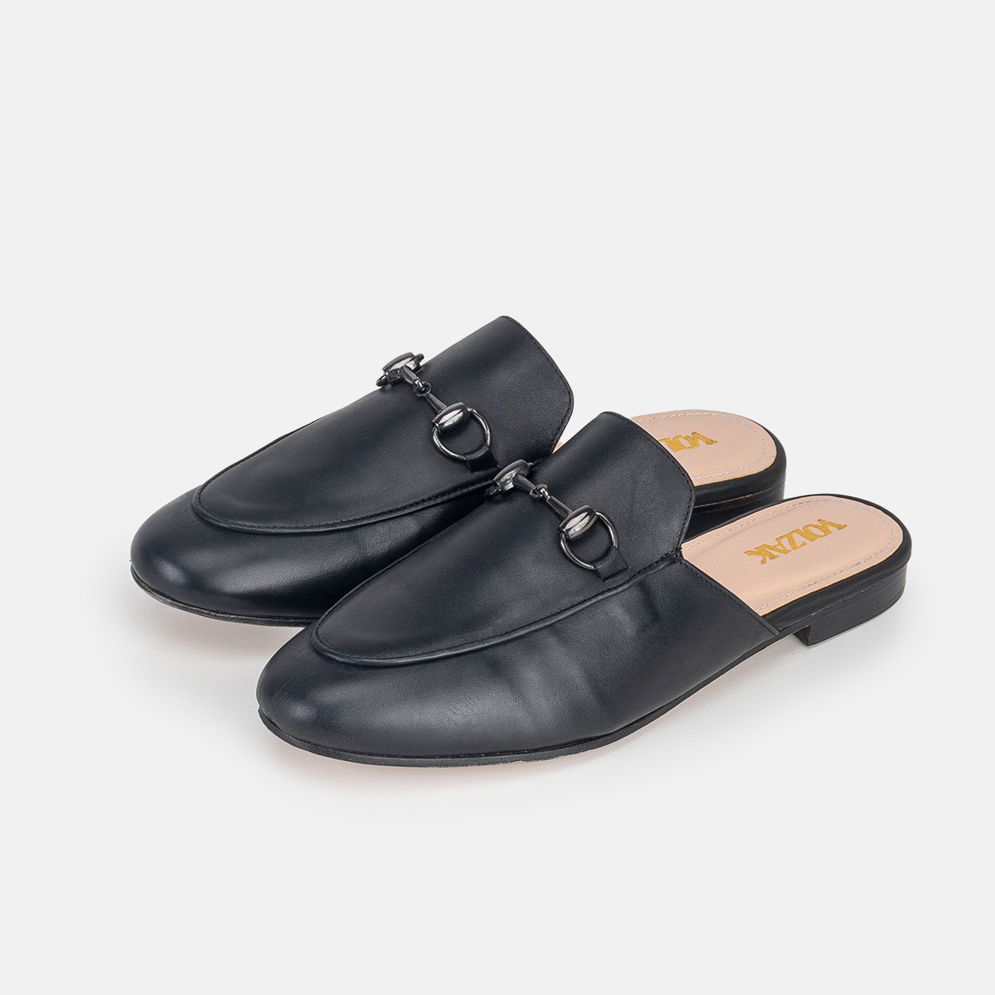 Volzak 3060 Mule en cuir Noir