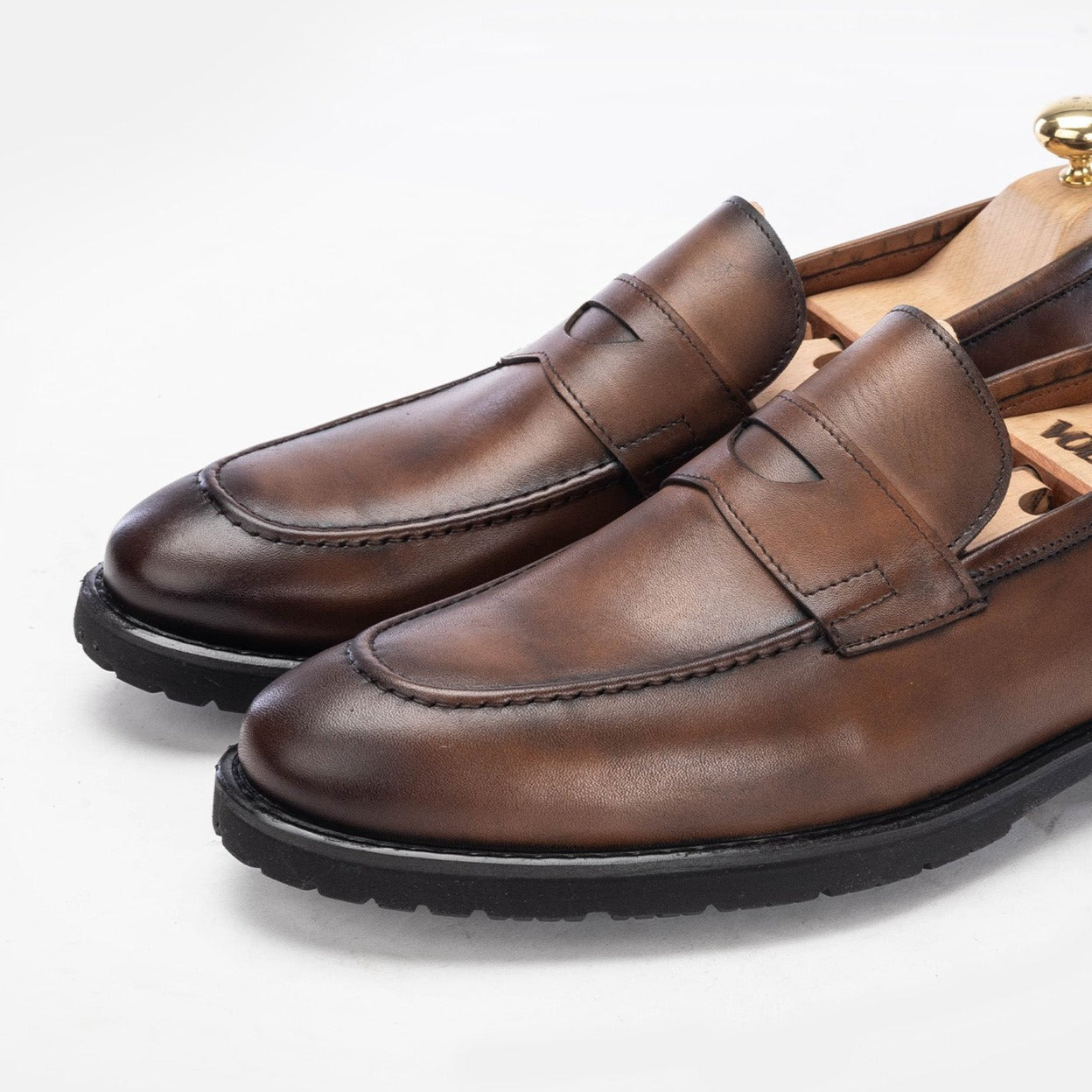 Volzak 5158 chaussure cuir marron vintage
