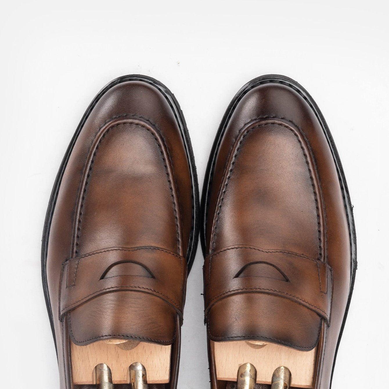 Volzak 5158 chaussure cuir marron vintage