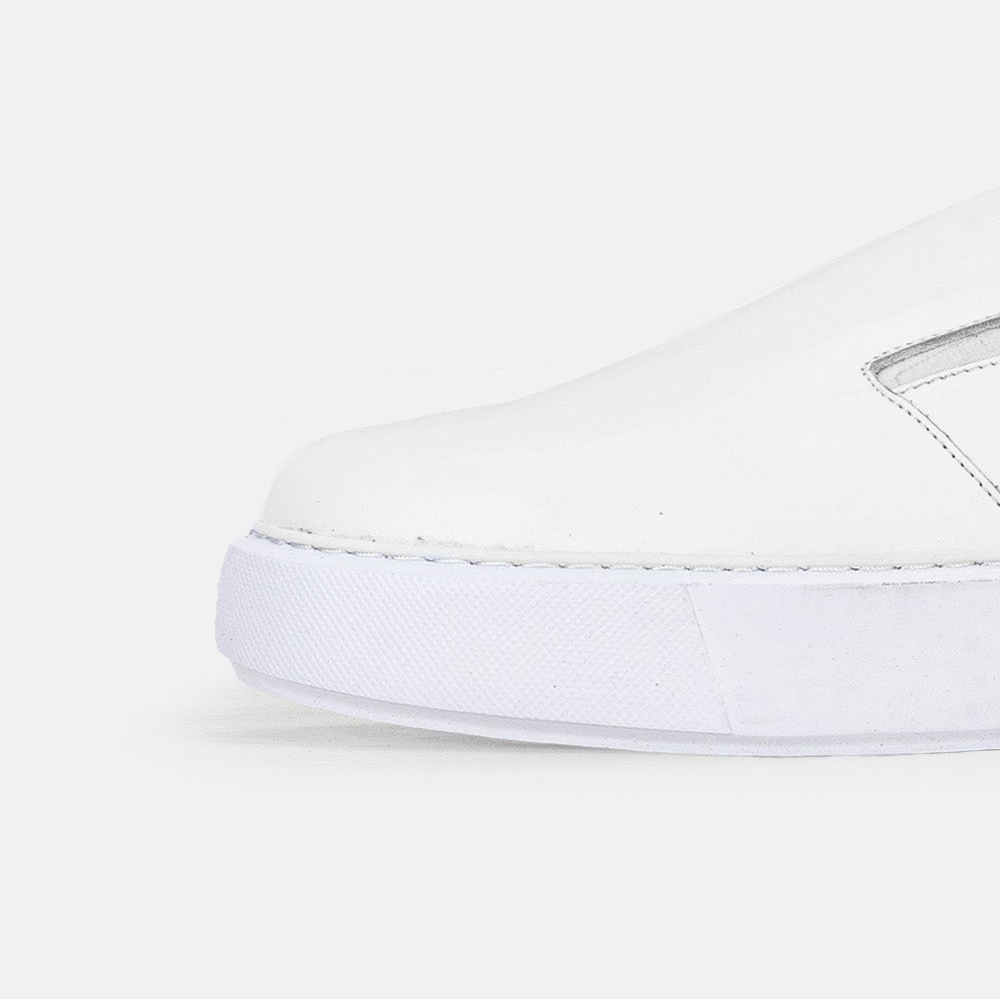 Volzak 5329 Mule en cuir Blanc
