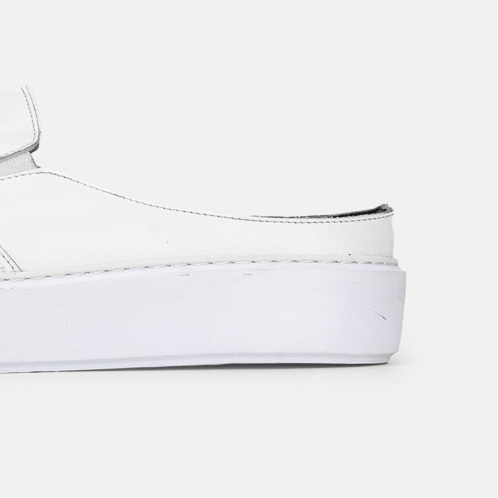 Volzak 5329 Mule en cuir Blanc