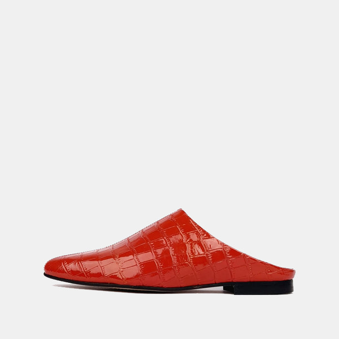 Volzak 06 Mule en cuir Rose Indian