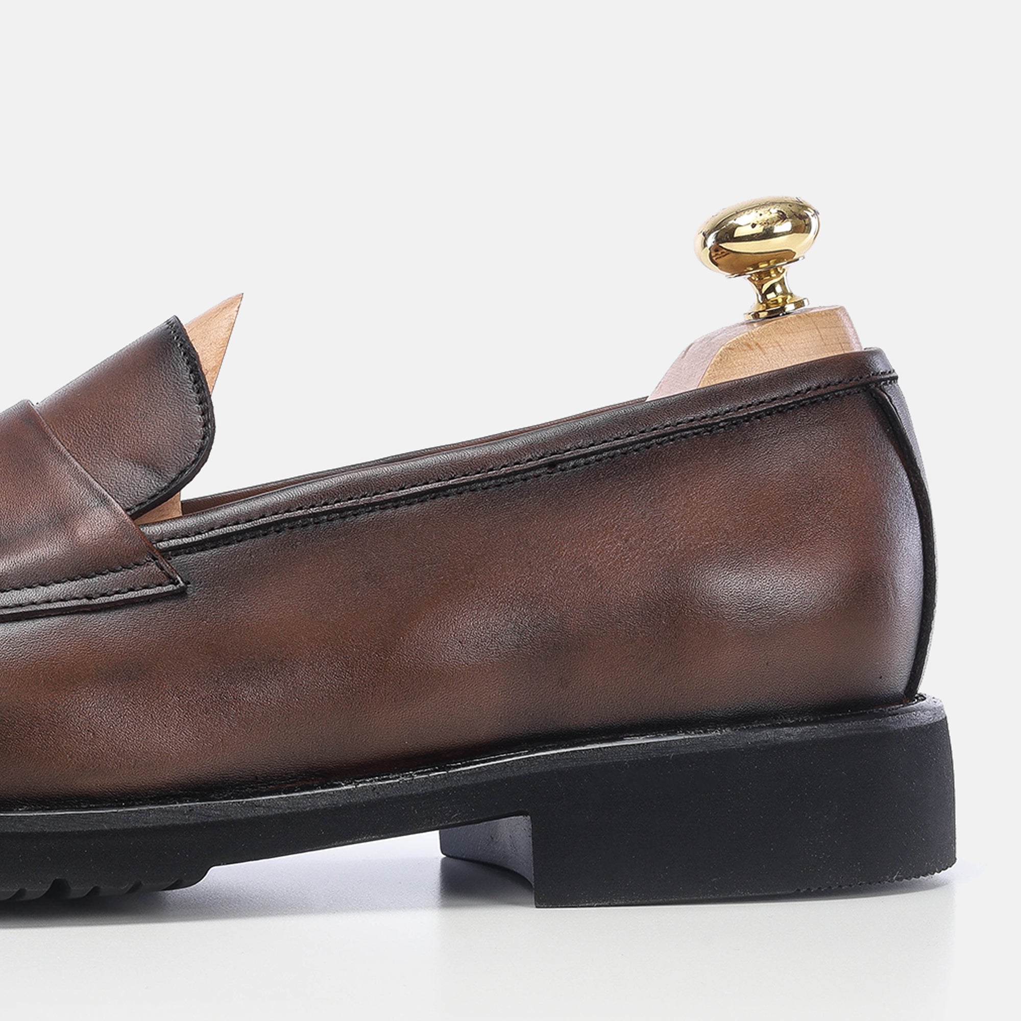 Volzak 5162 chaussure cuir marron vintage