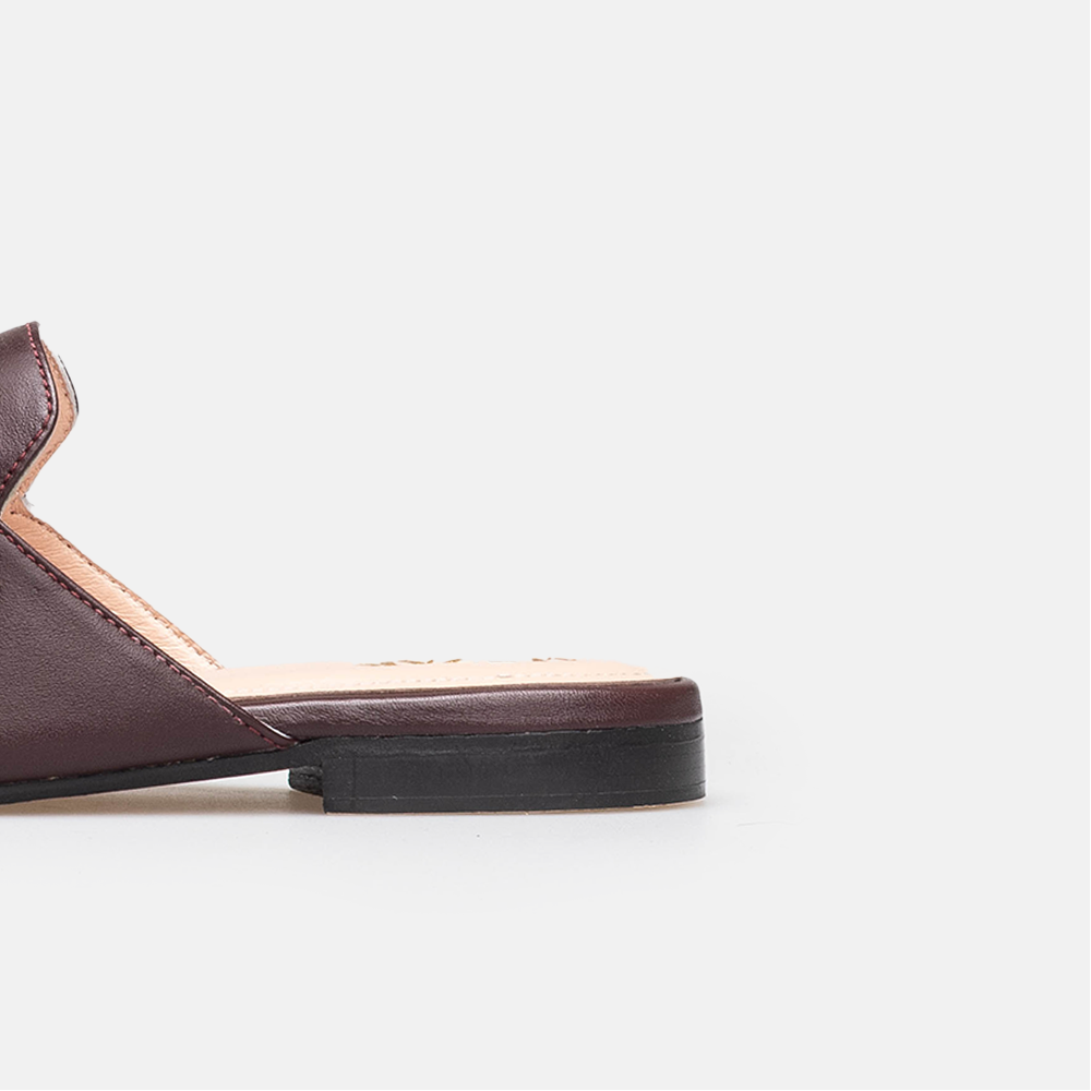 Volzak 3040 Mule en cuir Bordeaux