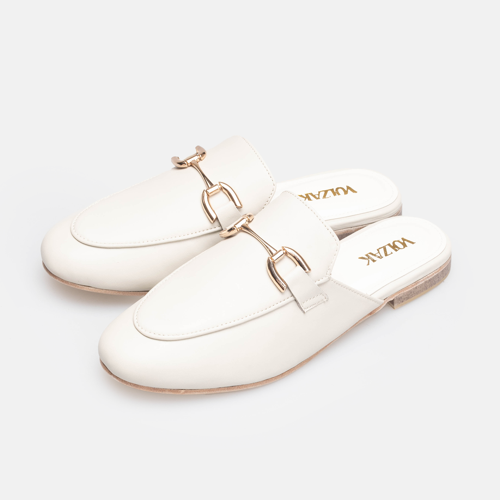 Volzak 3040 Mule en cuir Beige