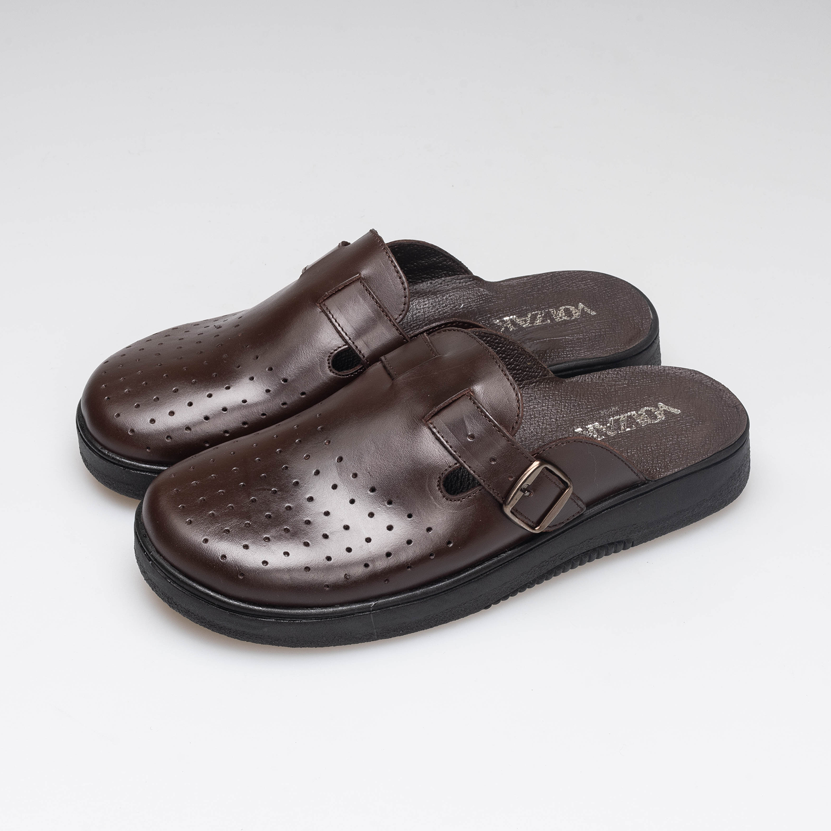 Volzak 5401 Sabot en cuir Marron