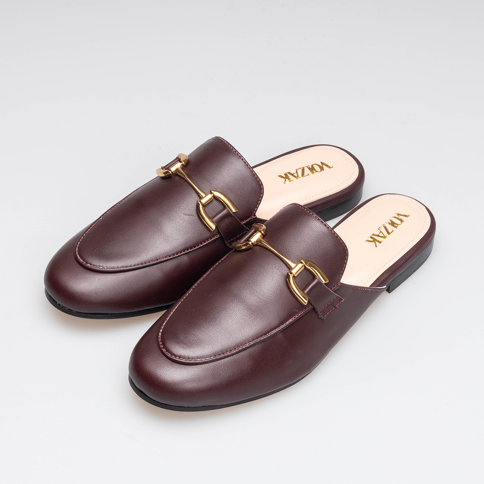 Volzak 3040 Mule en cuir Bordeaux