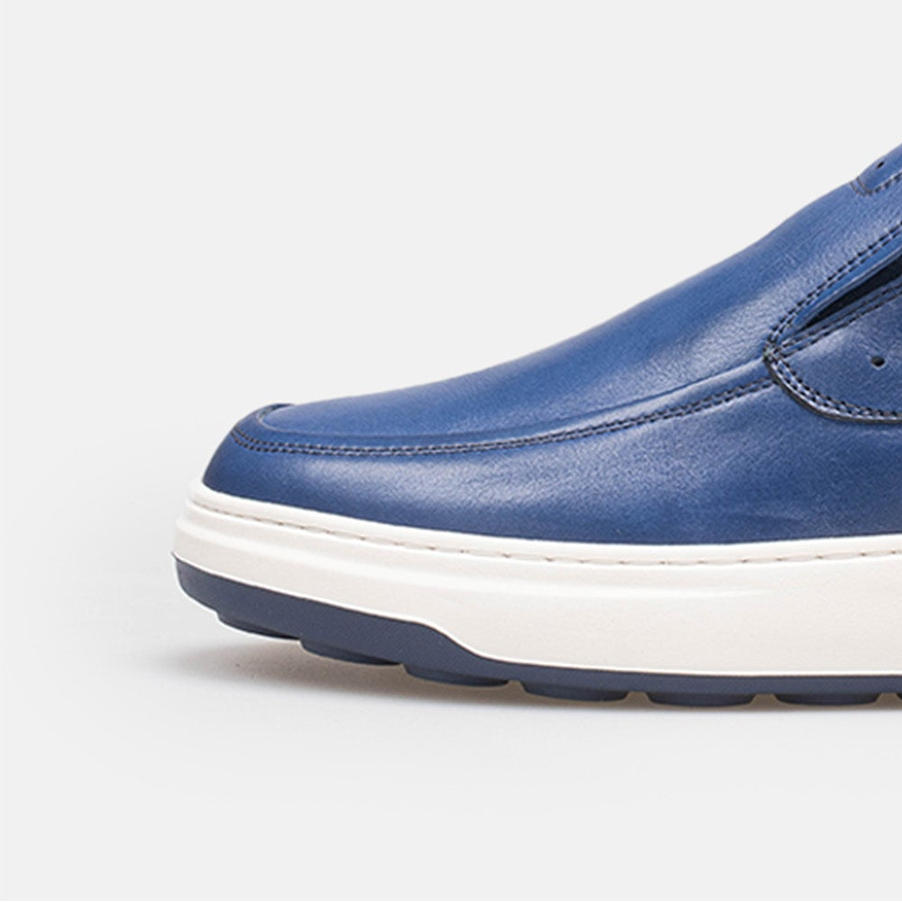Volzak 3072 basket en cuir Bleu