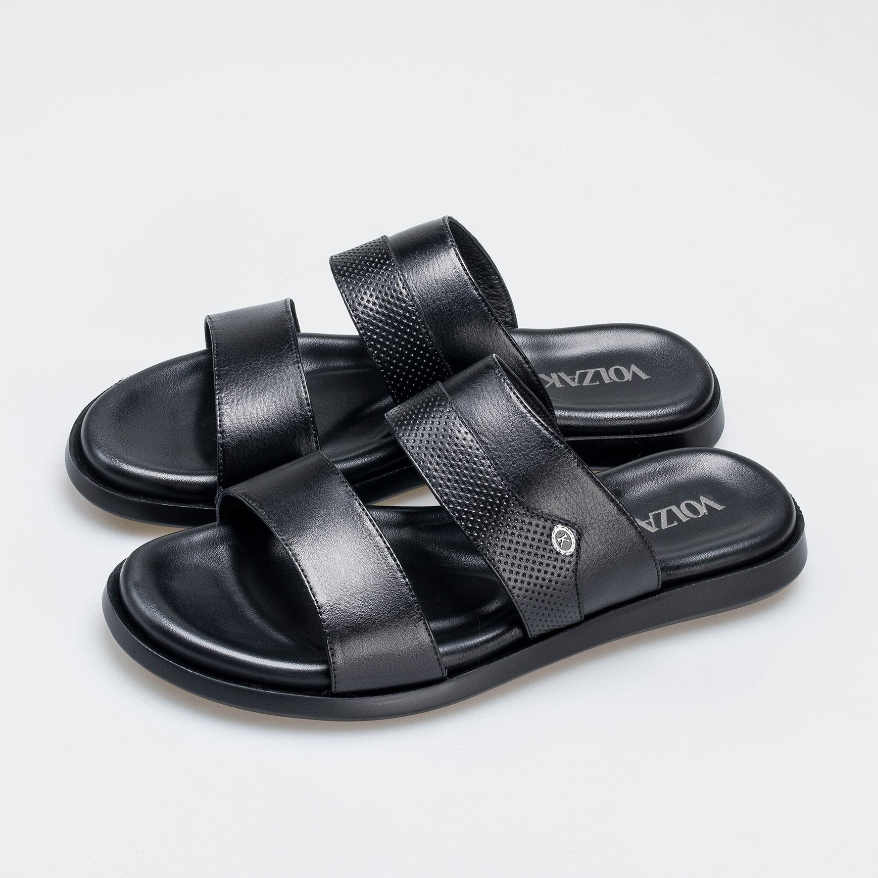 Volzak 5410 Sandale en cuir Noir