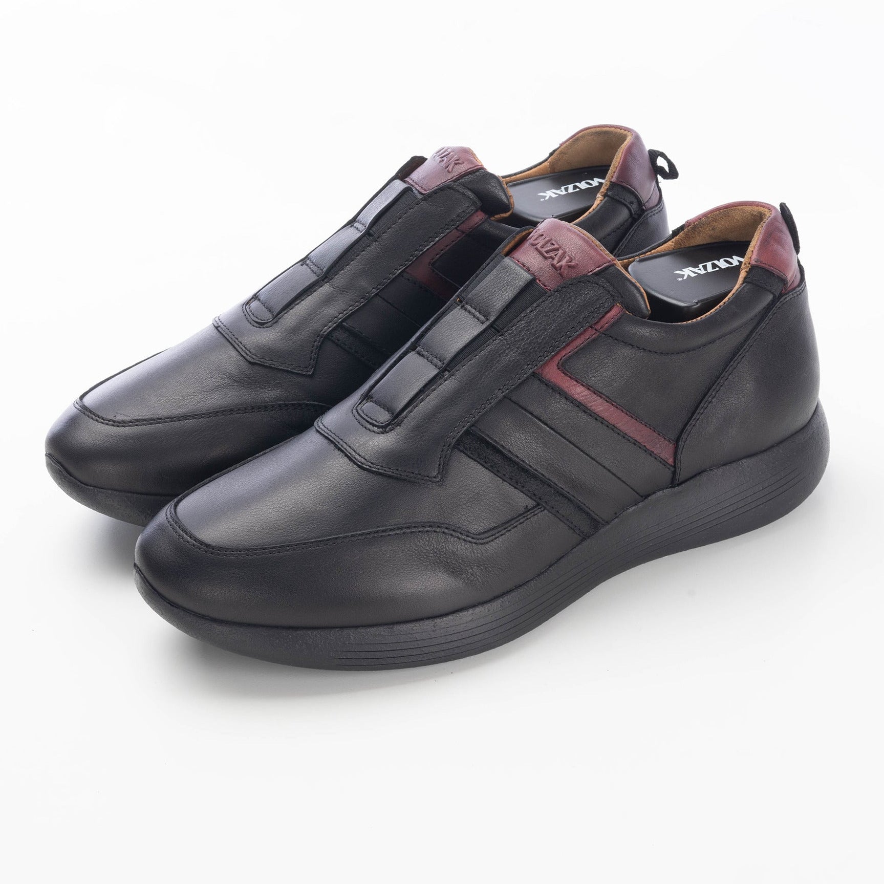 Volzak 586 Espadrille en cuir noir