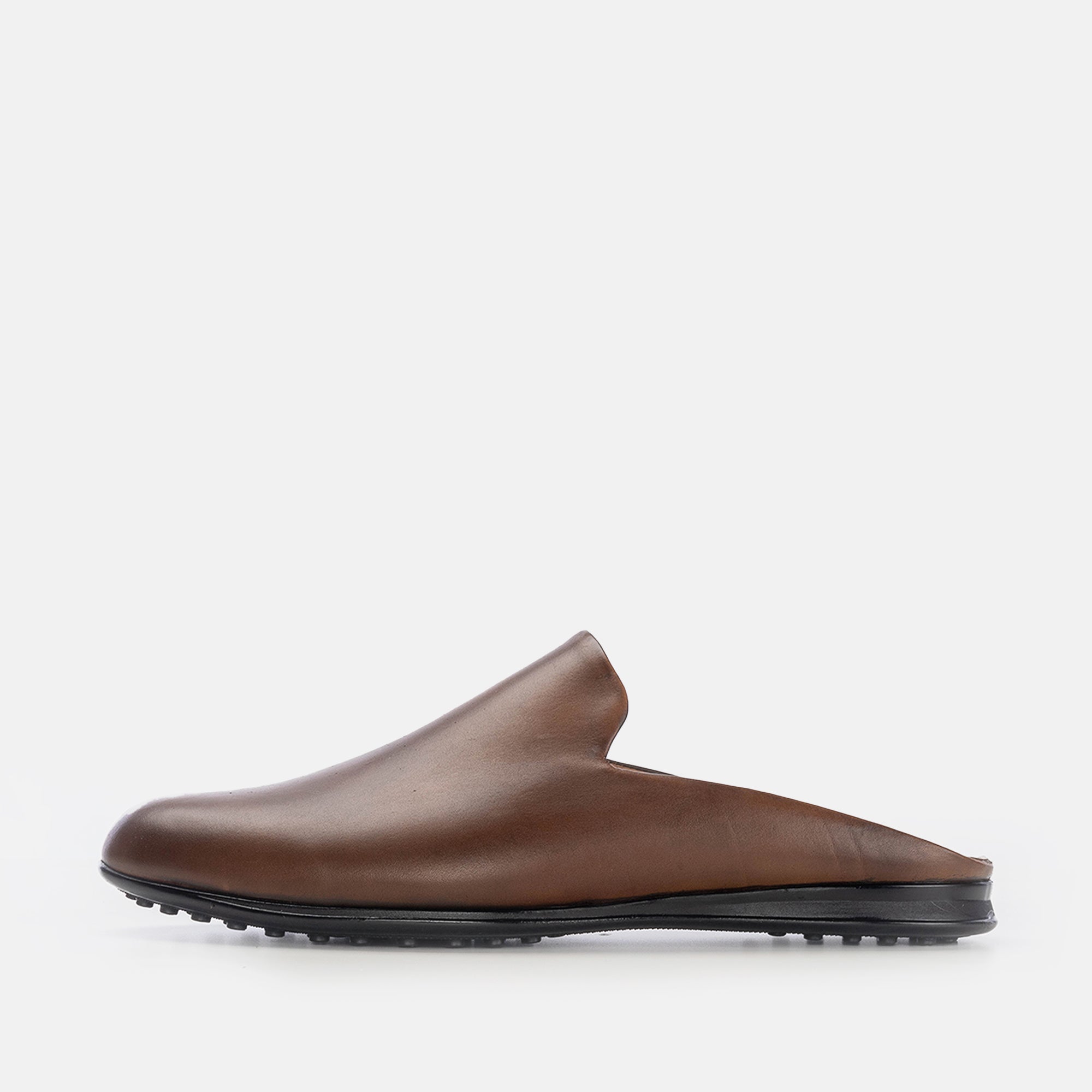 Volzak 5174 Mule en cuir marron vintage