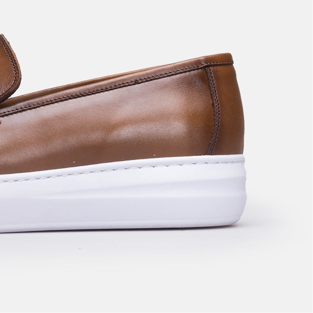 Volzak 5416 Vintage Brown Leather Sneakers