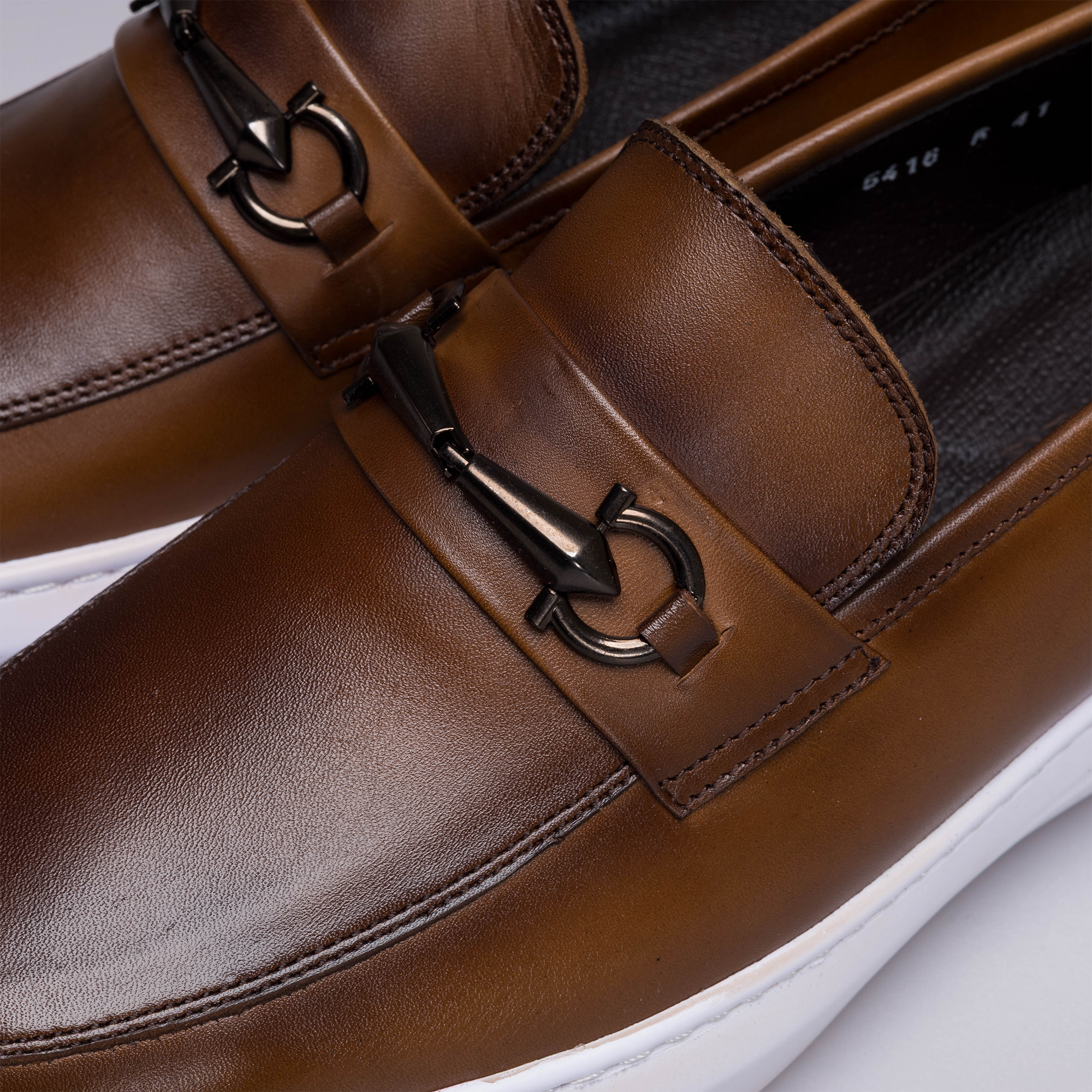 Volzak 5416 Vintage Brown Leather Sneakers