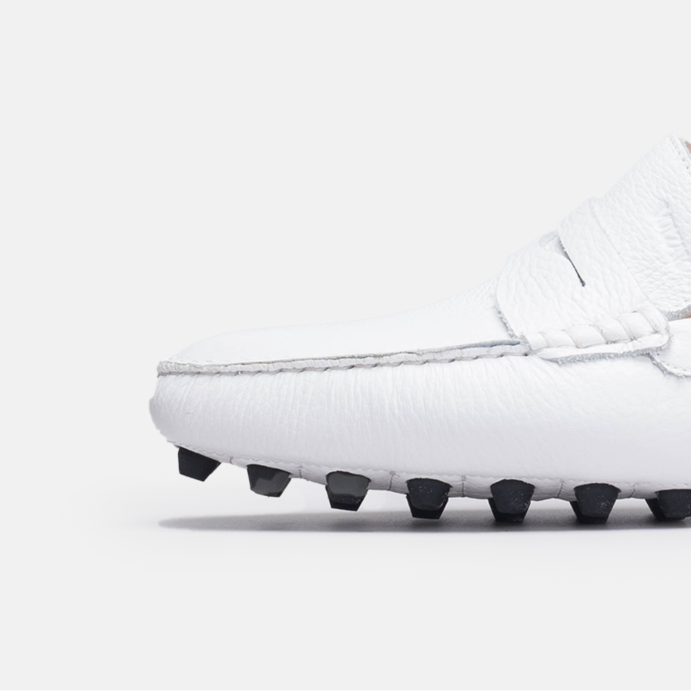Volzak 2000 White Leather Moccasin
