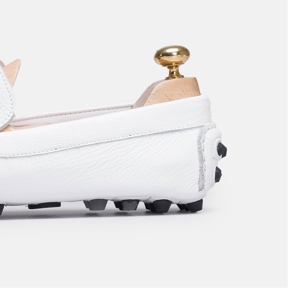 Volzak 2000 White Leather Moccasin