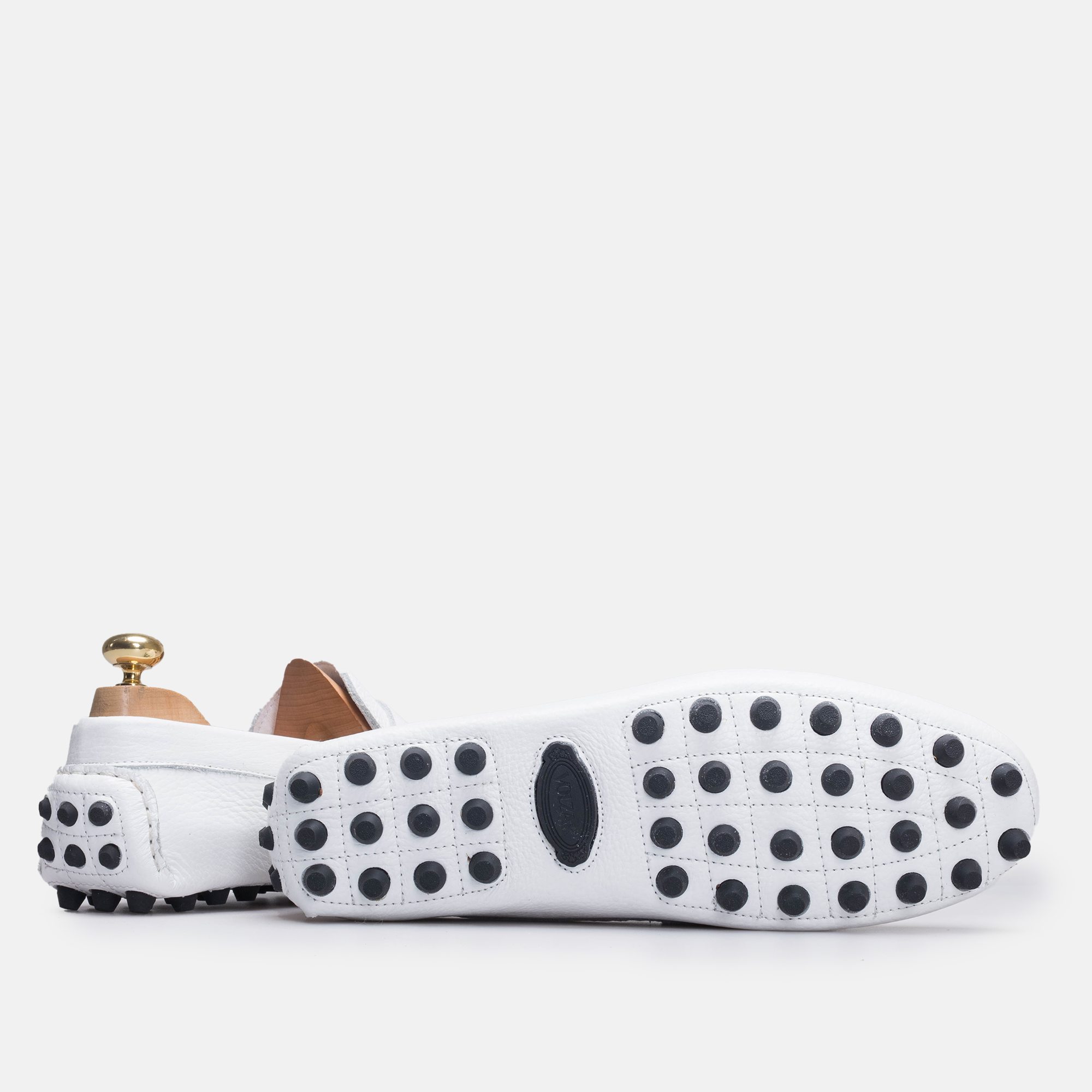Volzak 2000 White Leather Moccasin