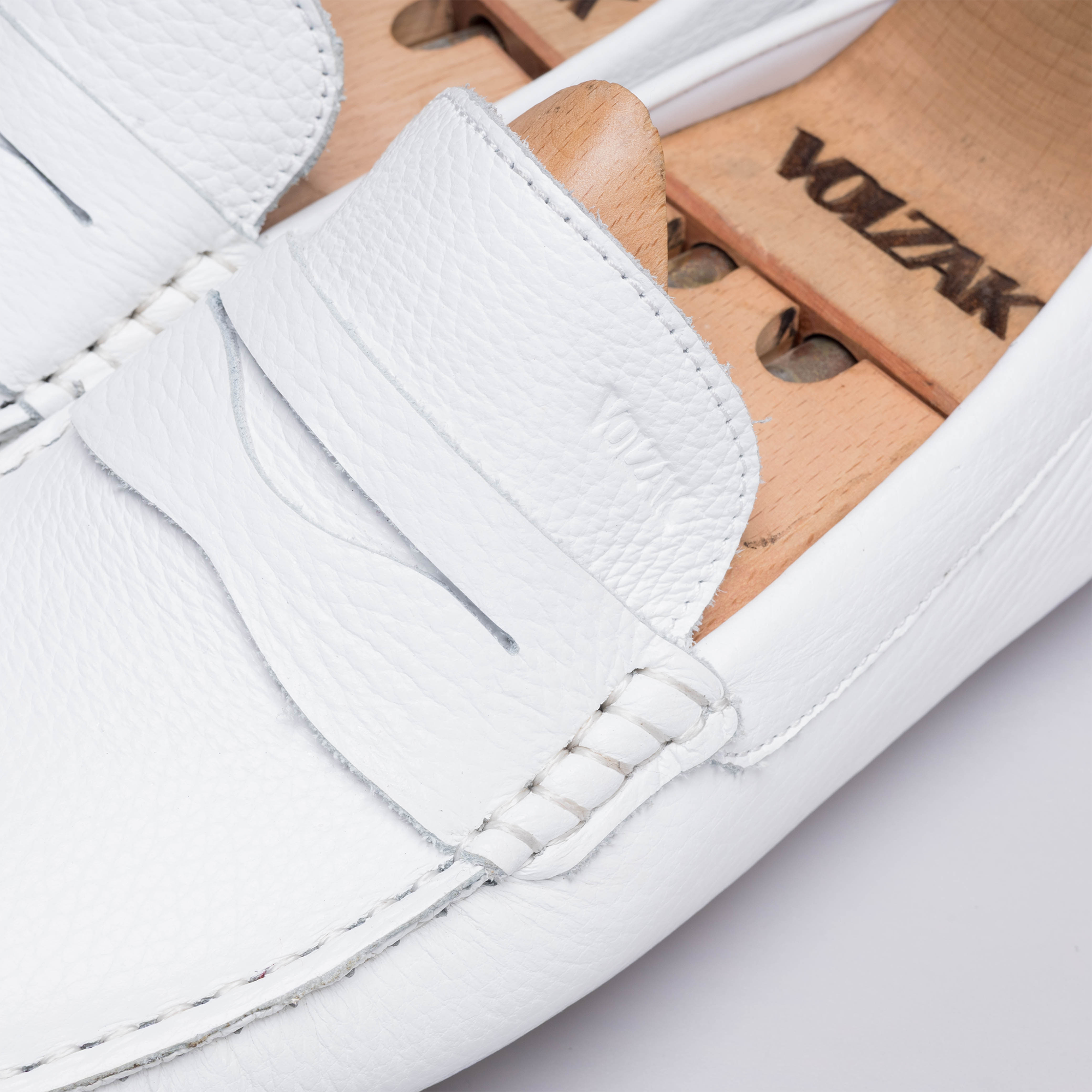 Volzak 2000 White Leather Moccasin