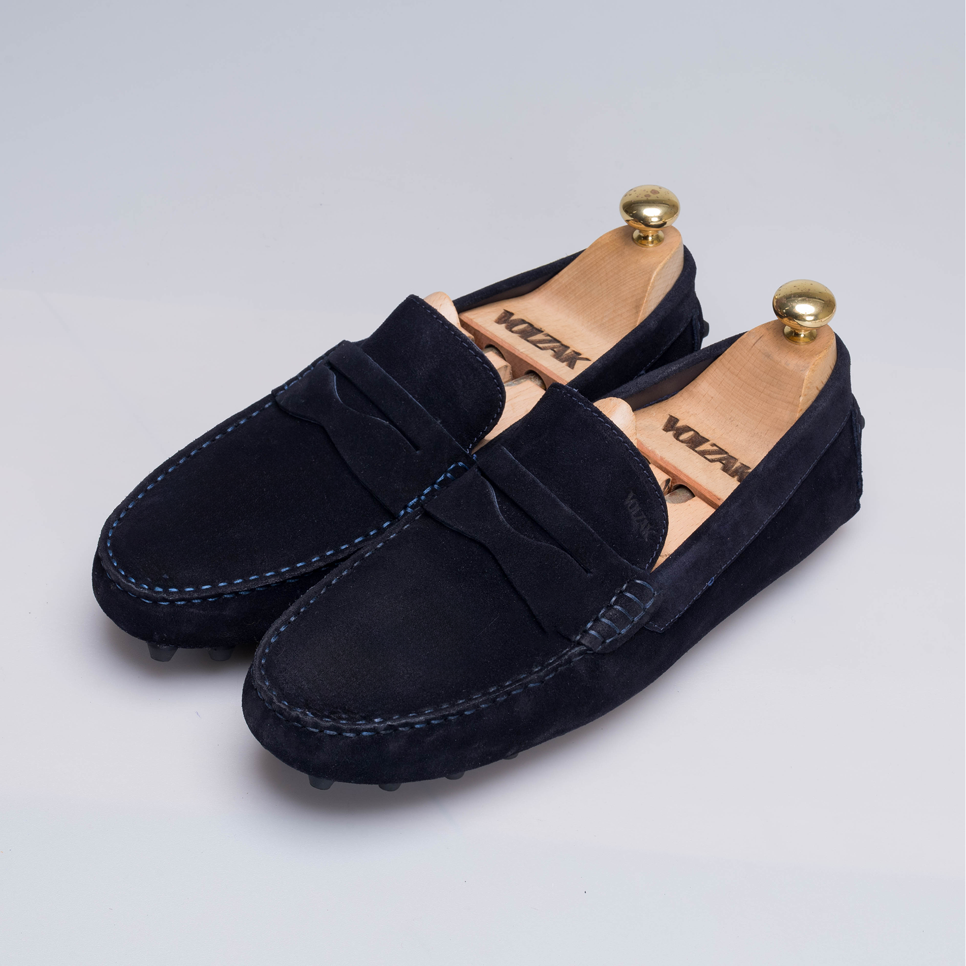 Volzak 2000 Mocassin en daim Bleu