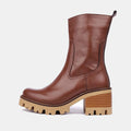 2034 Brown Leather Ankle Boot