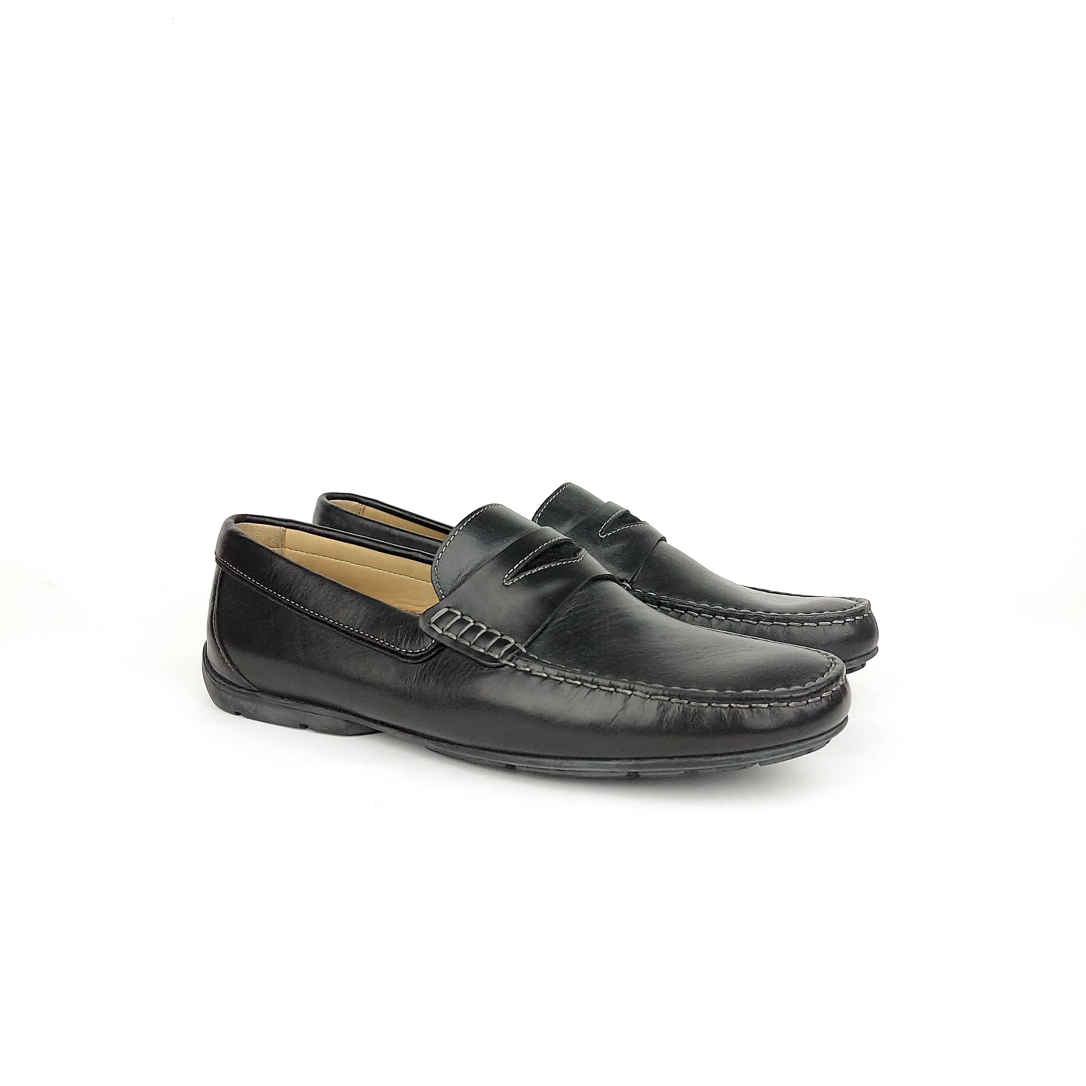 Volzak 7678 Mocassin en cuir noir
