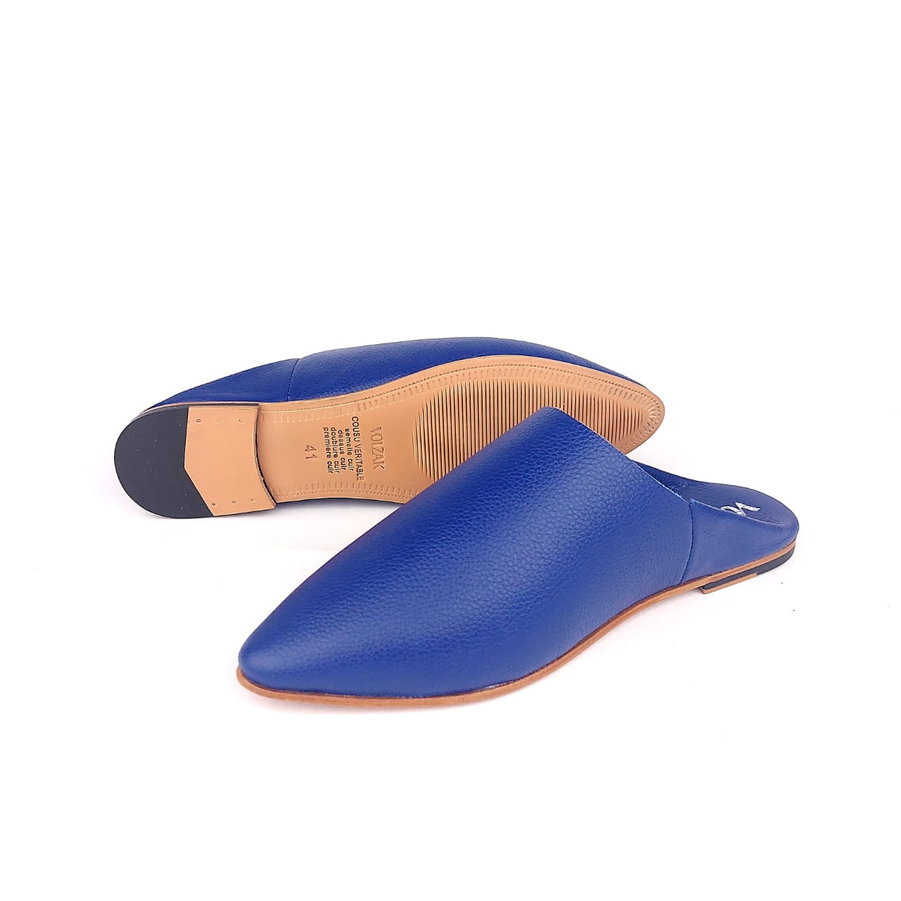Volzak 102 Balgha de luxe en cuir Bleu bic