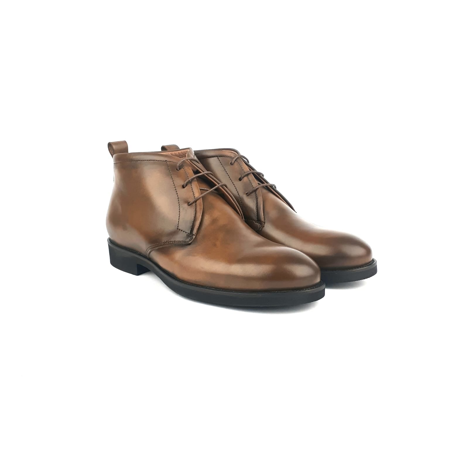 Volzak 1289 Bottine en cuir marron vintage