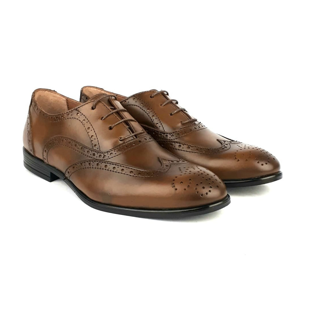 Volzak 891 Chaussure en cuir Marron vintage
