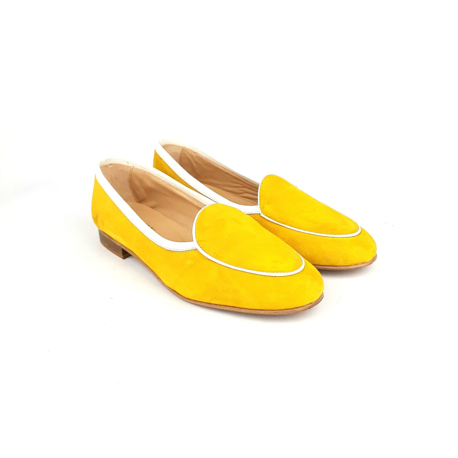Volzak 60 Ballerine en daim moutarde