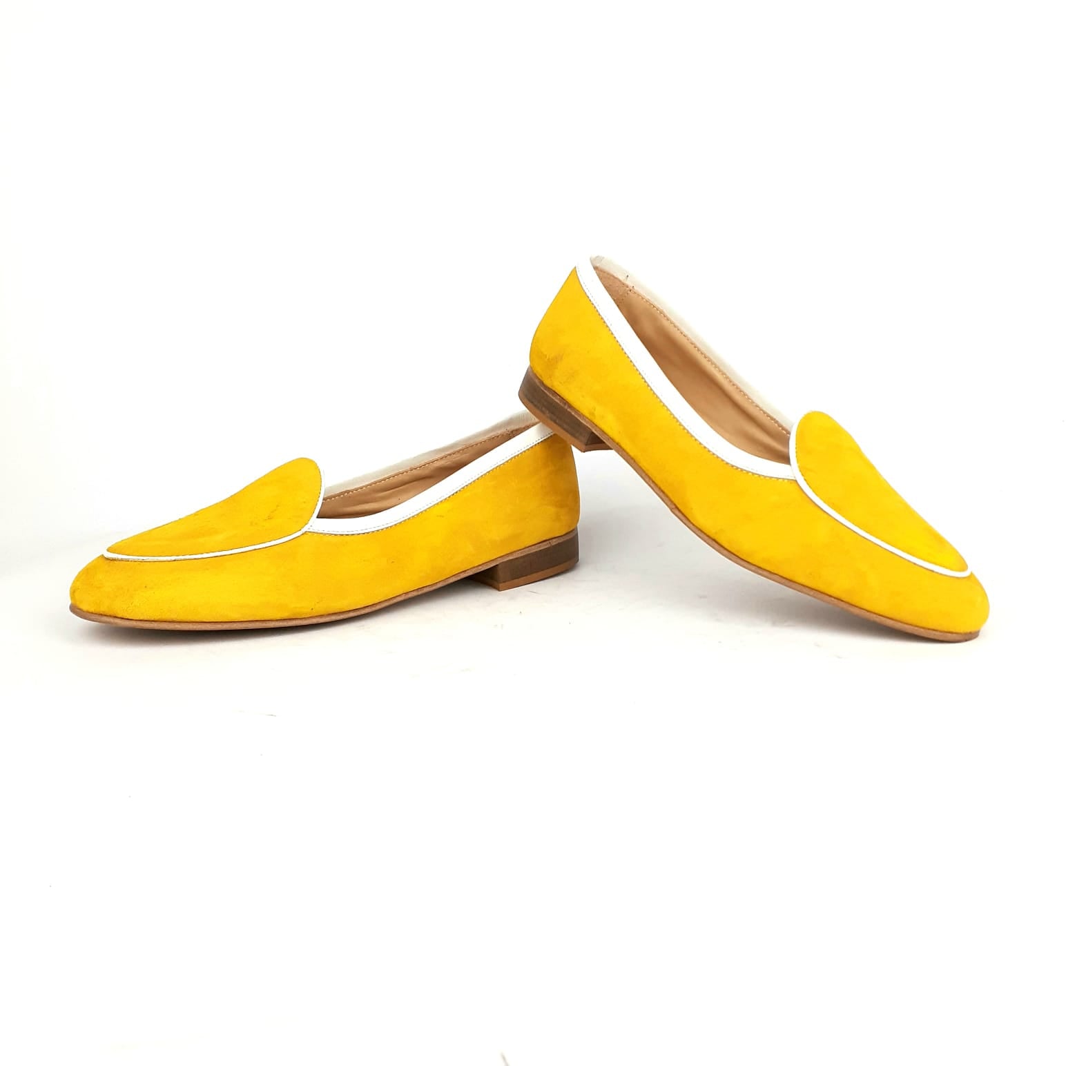 Volzak 60 Ballerine en daim moutarde