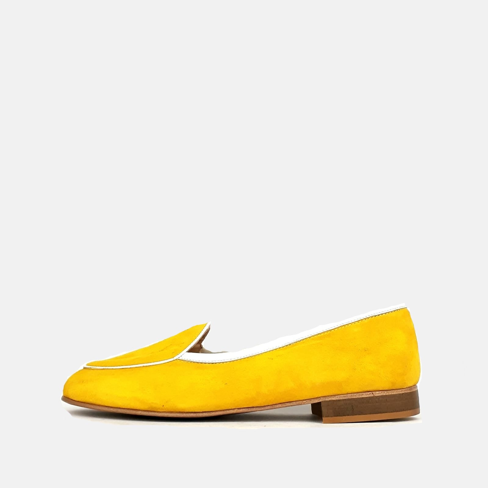 Volzak 60 Ballerine en daim moutarde