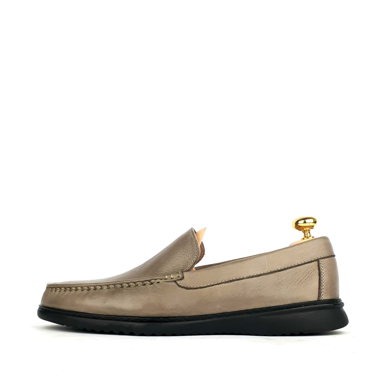 .105 Taupe Leather Moccasin