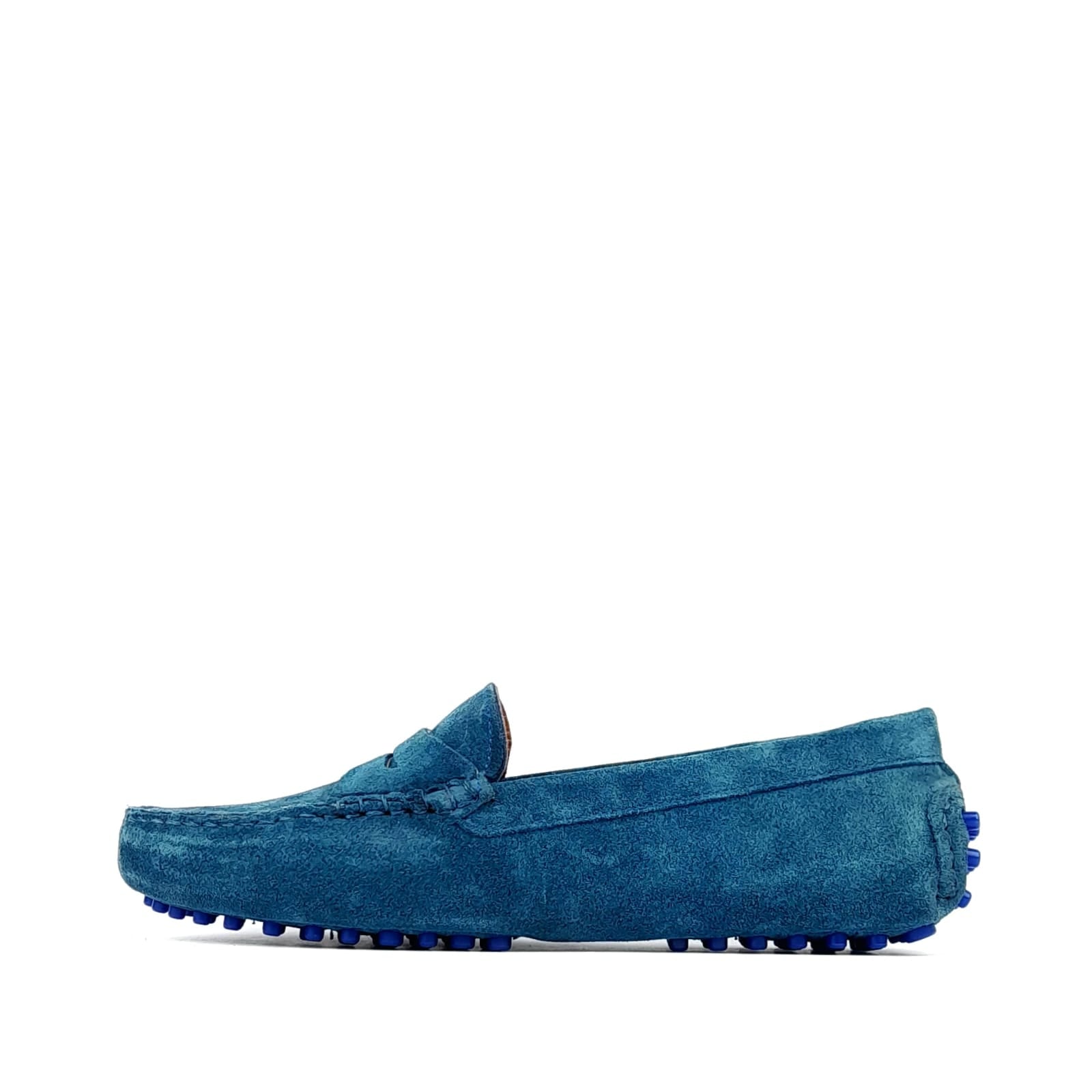 Volzak 3005 Mocassin en daim Bleu pétrole