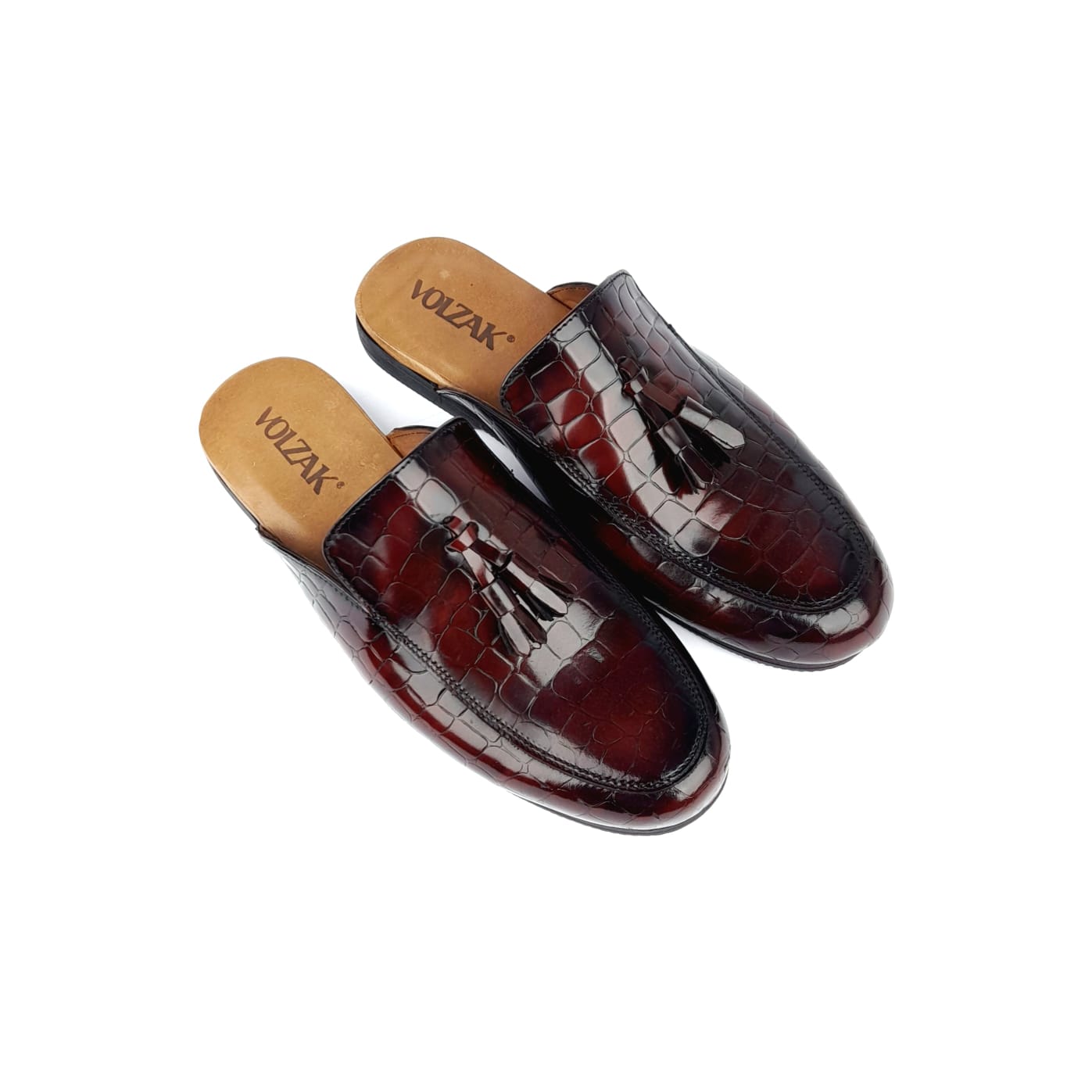 Volzak 5035 Mule en cuir Bordeaux