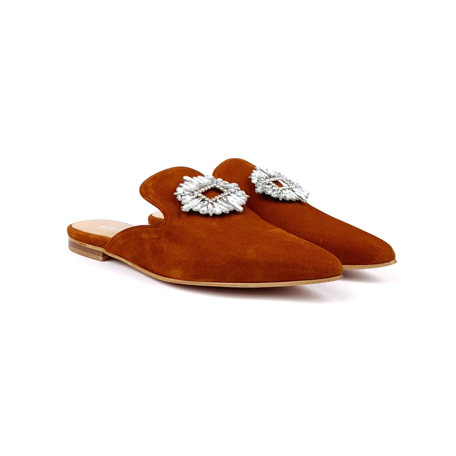 Volzak 96 Mule en daim Camel