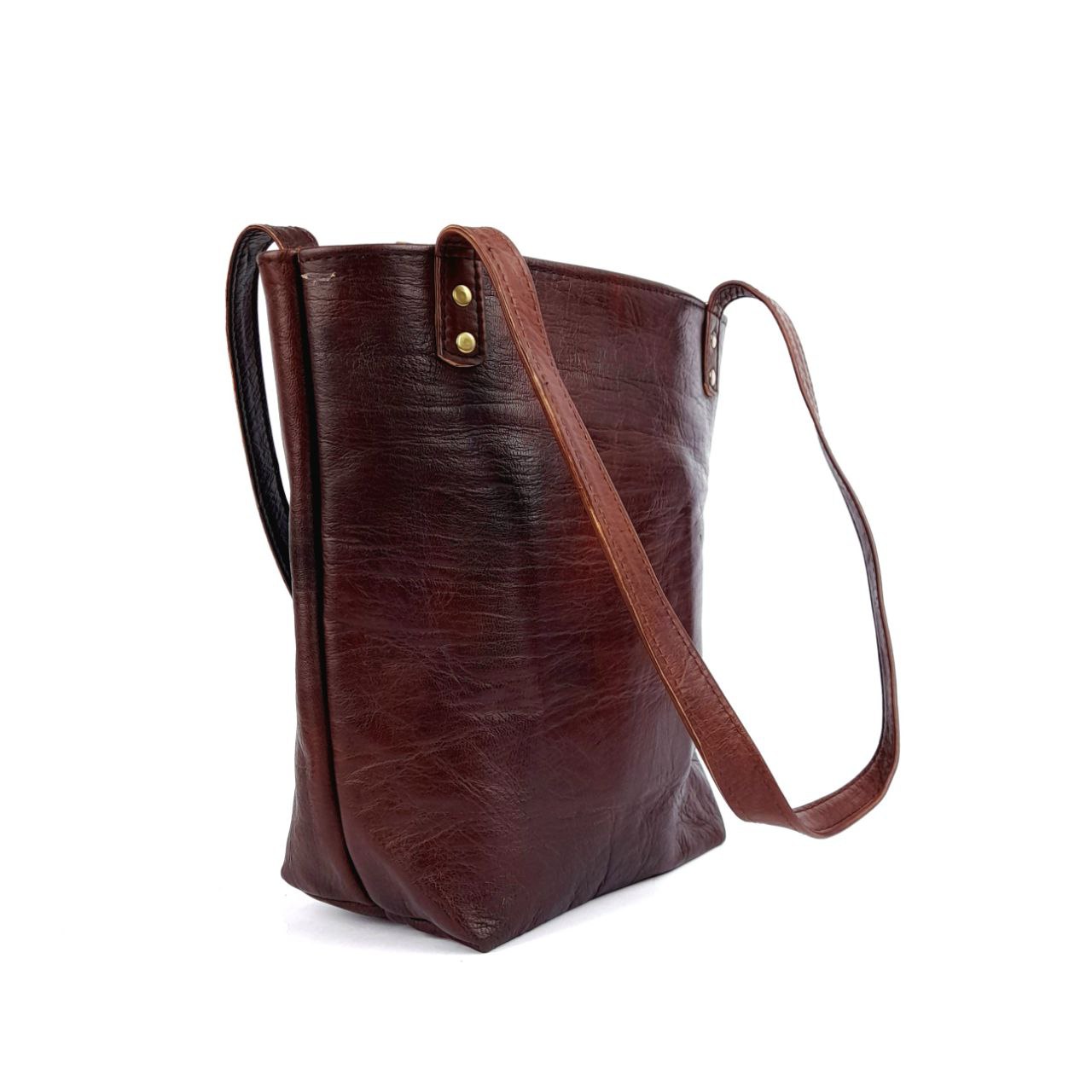 A64 Sac Femme En Cuir traditionnel Marron